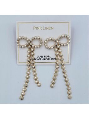 Pearl Bow Earrings NWT #2382